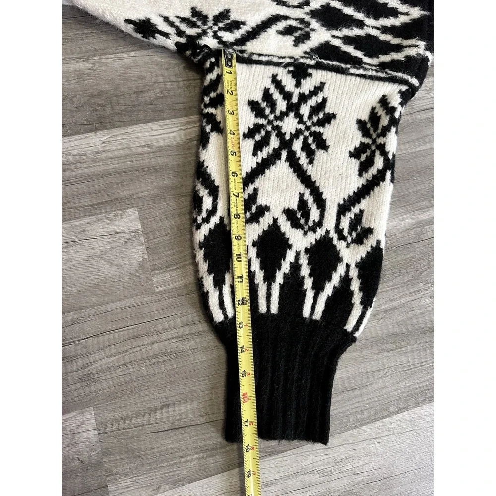 Free People Fireside Patterned Tunic‎ Oversized Dolman Sleeve Cuff Medium